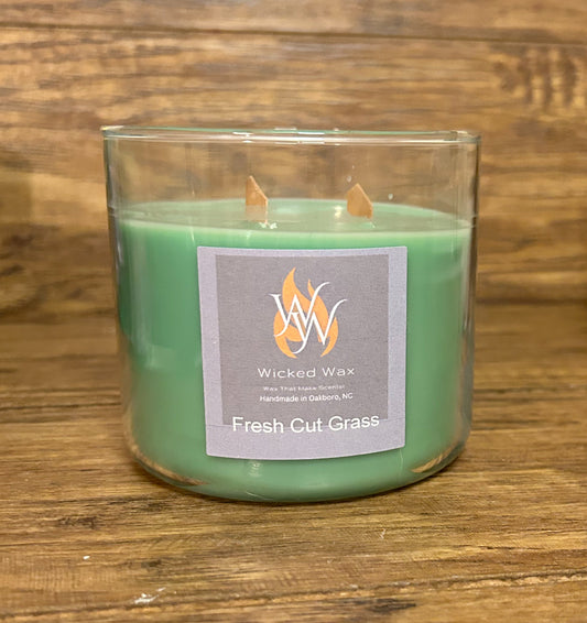 Fresh Cut Grass 12oz Double Wood Wick